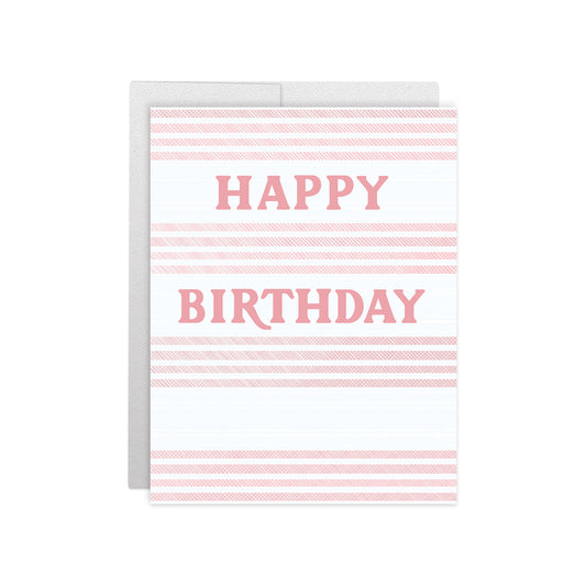 Coral Stripe Birthday
